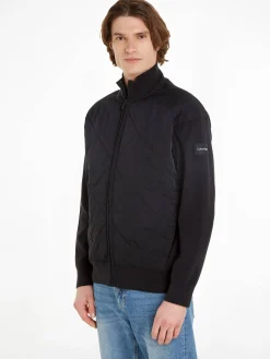 Herren Strickjacke MIX MEDIA ZIP THROUGH JACKET