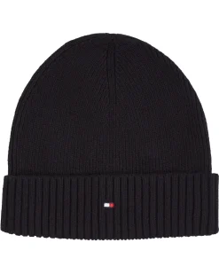 Herren Strickmütze aus Bio-Baumwolle und Kaschmir ESSENTIAL FLAG BEANIE