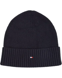 Herren Strickmütze aus Bio-Baumwolle und Kaschmir ESSENTIAL FLAG BEANIE