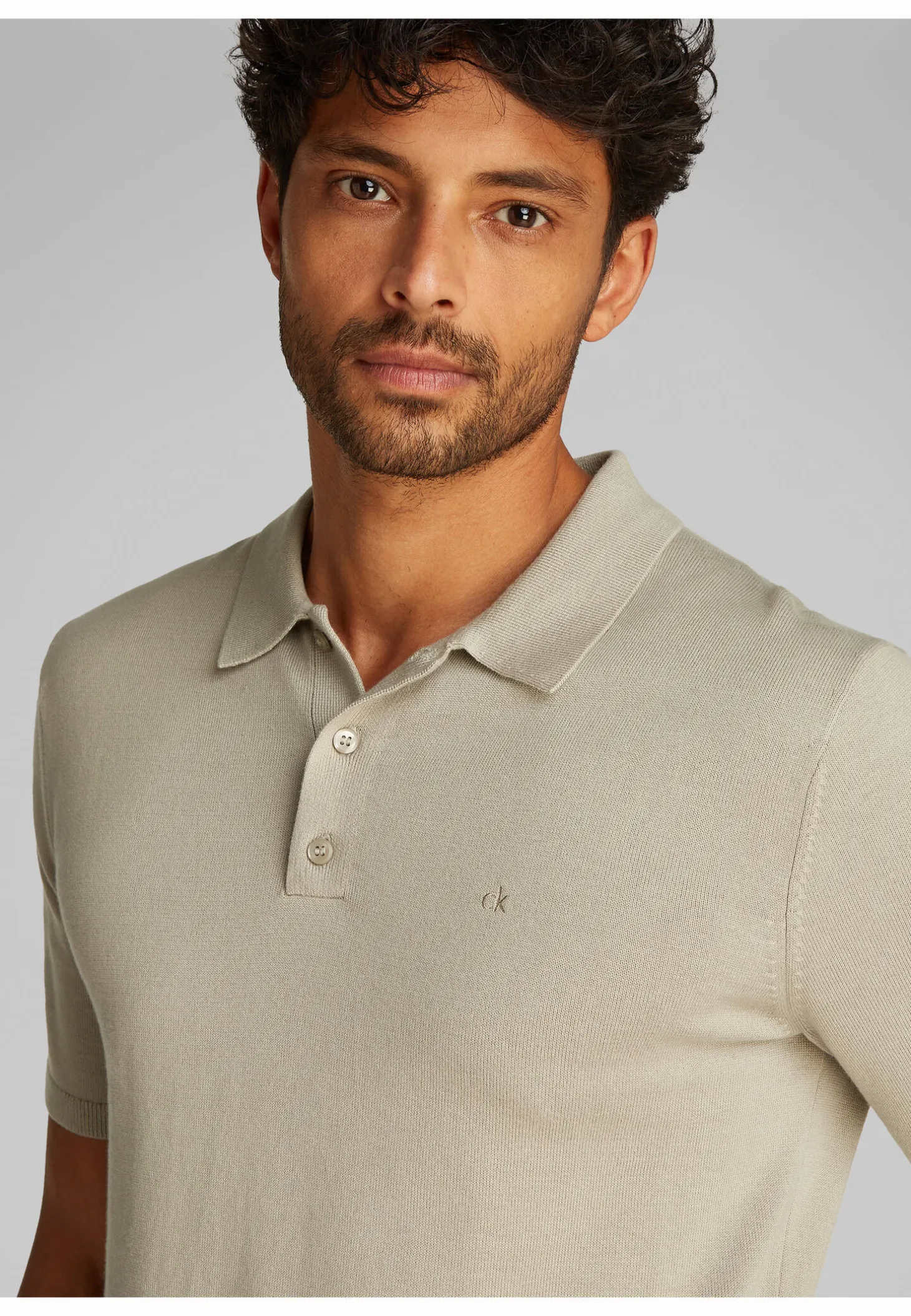 Herren Strickpoloshirt KNITTED SUPIMA COTTON POLO S/S