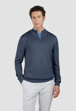 Herren Strickpullover aus Seide und Baumwolle