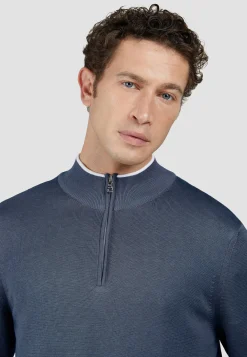 Herren Strickpullover aus Seide und Baumwolle