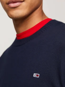 Herren Strickpullover aus Bio-Baumwolle TJM SLIM ESSENTIAL LIGHT SWEATER Slim Fit