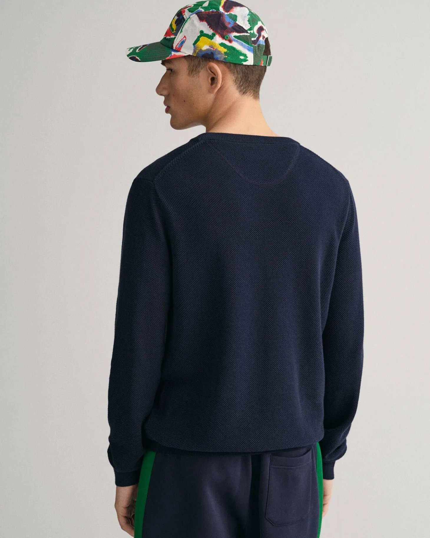 Herren Strickpullover aus Baumwoll-Piqué Regular Fit