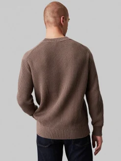 Herren Strickpullover aus Bio-Baumwolle RELAXED LINEAR SWEATER