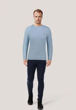 Herren Strickpullover COTTON CABLE C-NECK