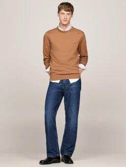 Herren Strickpullover Rundhals Baumwolle/Kaschmir Regular Fit