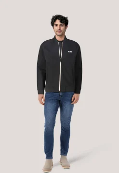 Herren Sweatjacke aus Stretch-Gabardine SAMOO Regular Fit