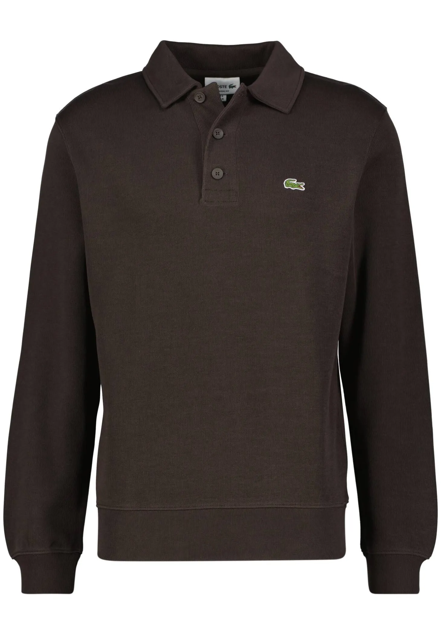 Herren Sweatshirt mit Polokragen und Knopfleiste Classic Fit