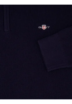 Herren Troyer aus Baumwolle und Merinowolle COTTON MERINO RIBBED HALF ZIP