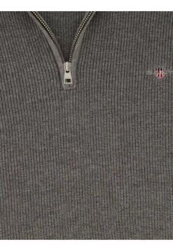 Herren Troyer aus Baumwolle und Merinowolle COTTON MERINO RIBBED HALF ZIP