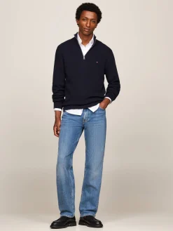 Herren Troyer aus Bio-Baumwolle REFINED STRUCTURE ZIP MOCK