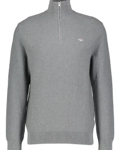 Herren Troyer aus Bio-Baumwolle COTTON TEXTURED HALF ZIP