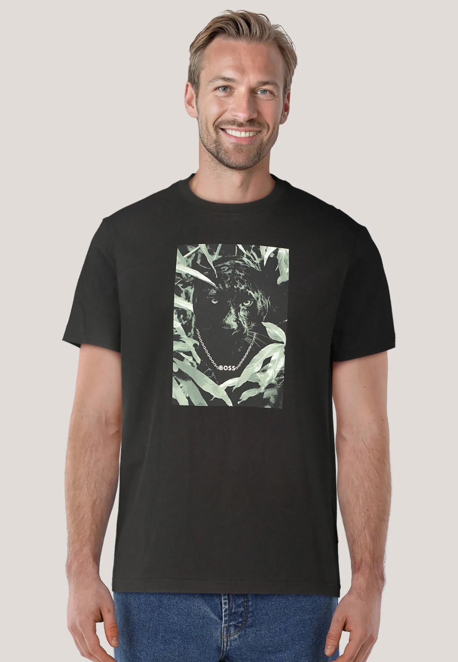 Herren T-Shirt aus Baumwolljersey TE_ANIMALI Regular Fit