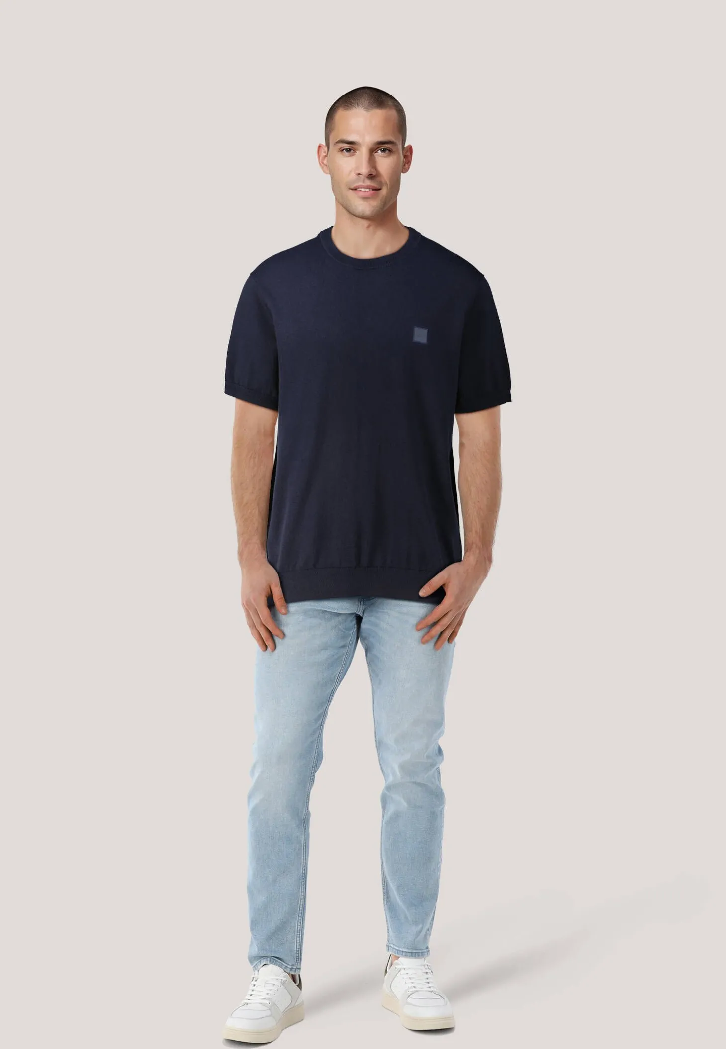 Herren T-Shirt mit Kaschmir Regular Fit