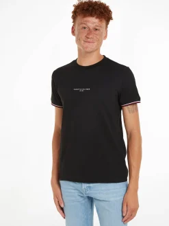 Herren T-Shirt TOMMY LOGO TIPPED TEE Slim Fit