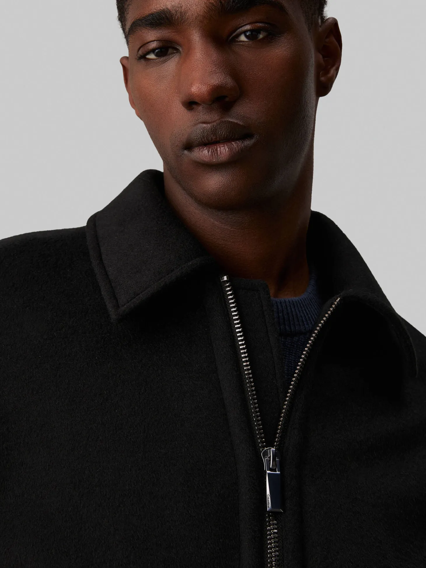 Herren Winterjacke mit Wolle und Daunenwattierung WOOL BLEND PADDED BOMBER JACKET