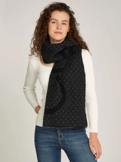 Schal aus Wollgemisch mit All-Over-Print