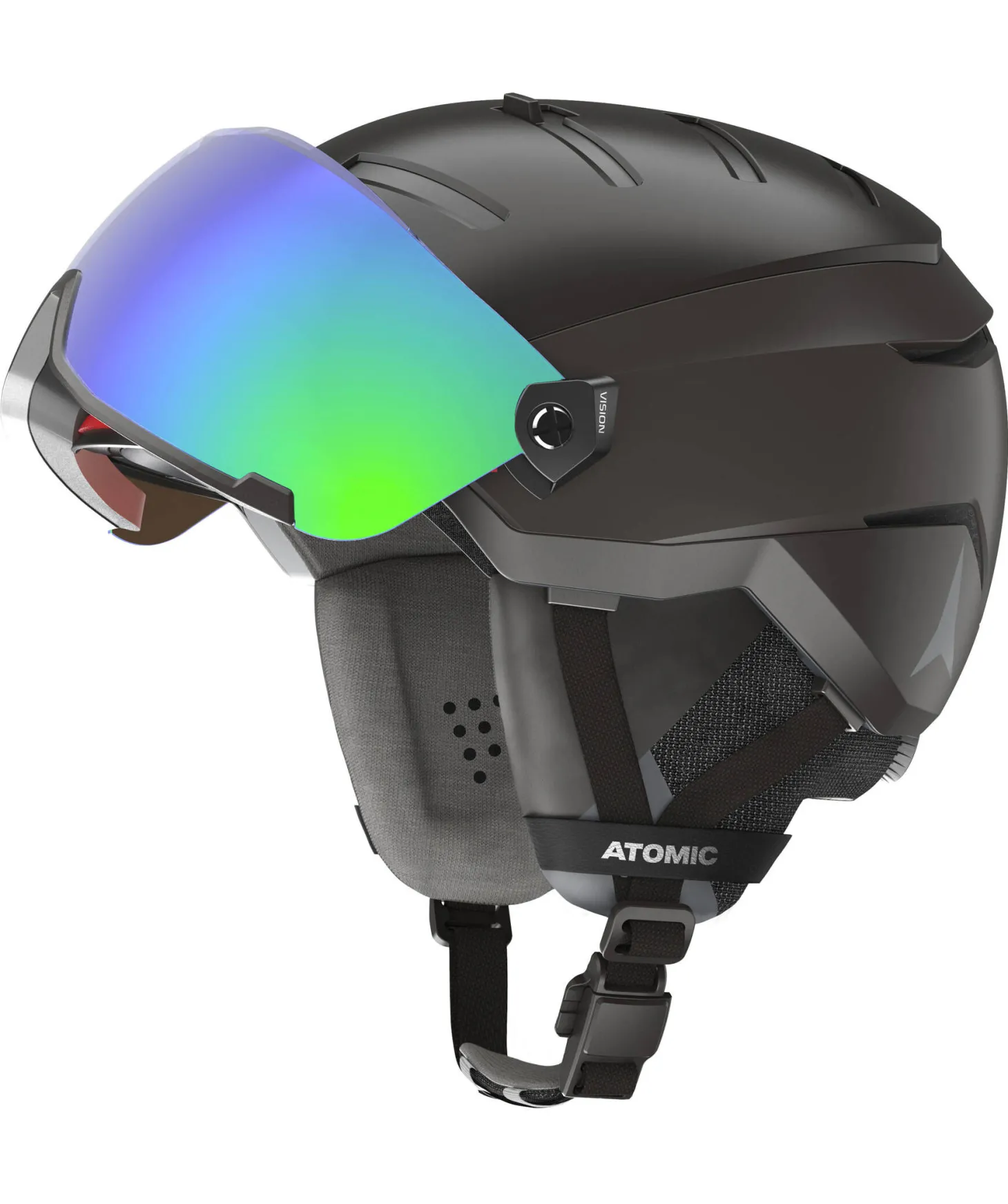 Skihelm "Savor GT AMID Visor HD" Black