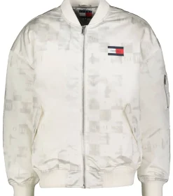 TJCU CKERBOARD SATEEN BOMBER